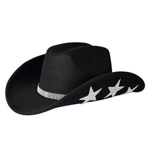 Cowboy Hat with Rhinestone Stars