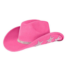 Load image into Gallery viewer, Cowboy Hat with Rhinestone Stars