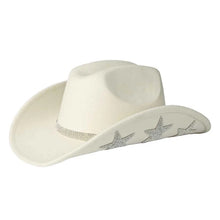 Load image into Gallery viewer, Cowboy Hat with Rhinestone Stars