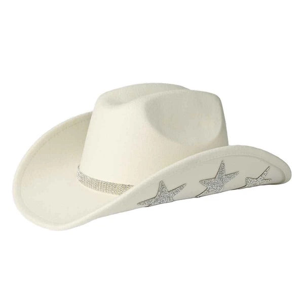 Cowboy Hat with Rhinestone Stars